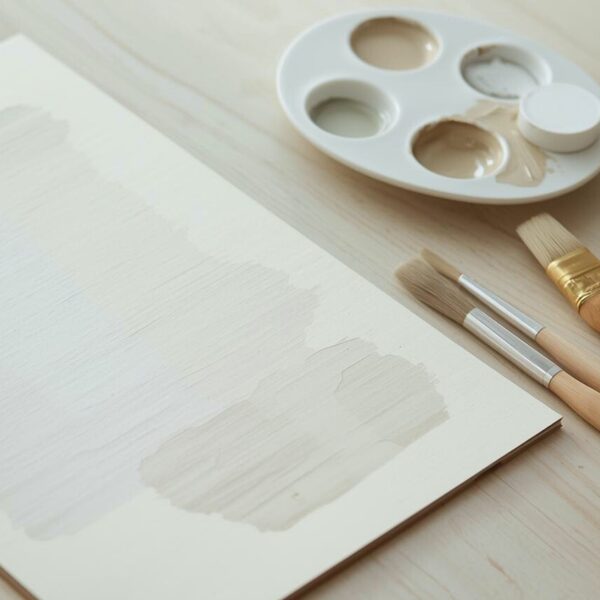 Mixing light tones and testing them on the surface