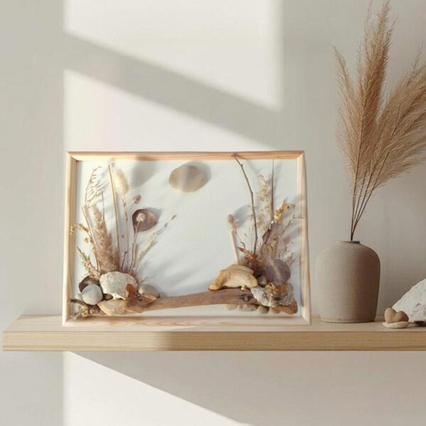 Botanical wall art created from natural materials