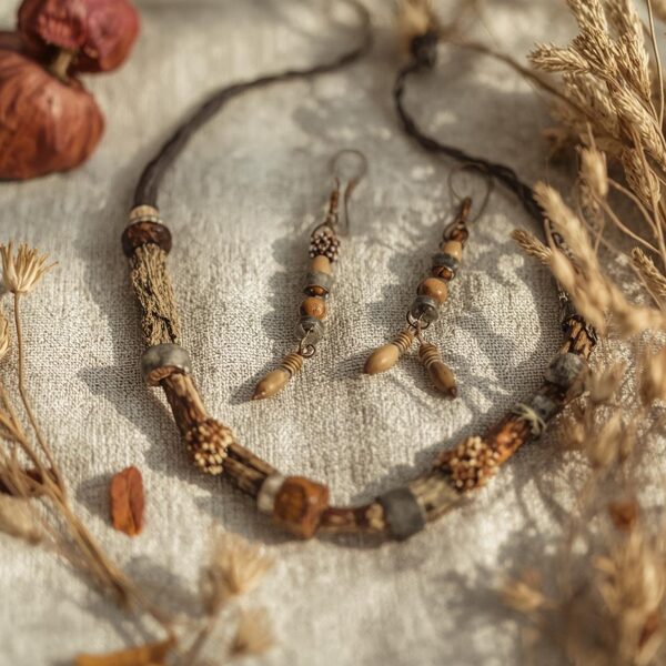 Necklace and Earrings in Natural Light